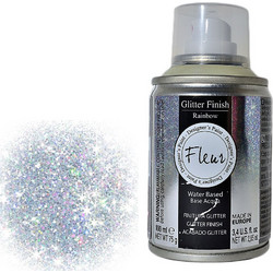 Glitter Διαφανές Σπρέι Finish Fleur - Rainbow 100ml 64048