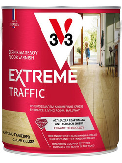 V33 Extreme Traffic Βερνίκι Επιφάνειας Ξύλου Gloss Διάφανο 0.75lt