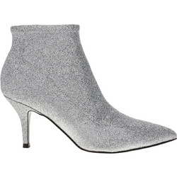 Nine West Γυναικεία Μποτάκια Αστραγάλου Ασημί με Λεπτό Χαμηλό Τακούνι Pearce3 TX-046
