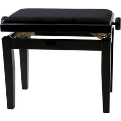 Gewa Piano Bench Deluxe - High Gloss Black / Black Cover