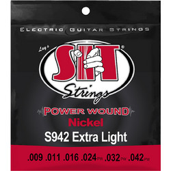 Sit Power Wound S942 Σετ 6 Χορδές Ηλεκτρικής Κιθάρας Nickel Plated Steel 9-42" Custom Light Tension
