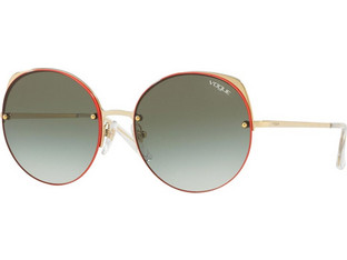 Vogue VO4081S 848/8E Γυναικεία Γυαλιά Ηλίου Cat Eye Μεταλλικά Χρυσά με Μαύρο Polarized Φακό