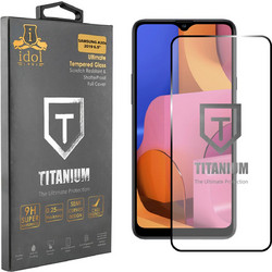 Idol 1991 Titanium Tempered Glass για Samsung A20s 2019 A207 6.5" 9H 0.25mm Semi Curved Full Glue Μαύρο