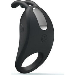 LateToBed Hophop Vibrating Cock Ring Ελαστικό Δαχτυλίδι Πέους Σιλικόνης με Δόνηση Μαύρο