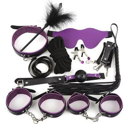 Aria Trade Fetish Erotic BDSM Set Μαύρο Μωβ 11τμχ