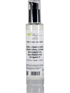 After shave gel με αλόη, έλαιο αργκάν, αλλαντοΐνη, άρνικα, βαλσαμέλαιο, αμυγδαλέλαιο και βιταμίνη Ε - 100ml