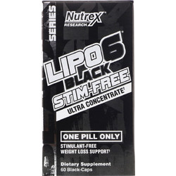 Nutrex Lipo-6 Black Stim-Free Συμπλήρωμα Διατροφής 60 Κάψουλες