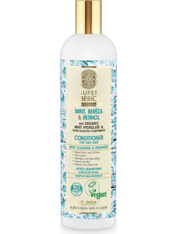 Natura Siberica Mint Bereza & Retinol Φυτικό Conditioner κατά της Πιτυρίδας για Επανόρθωση για Λιπαρά Μαλλιά 400ml