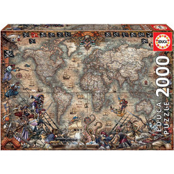 Puzzle Educa Antique World Piratic Map 2000 Κομμάτια