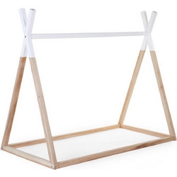 Tipi Παιδικό Κρεβάτι Σπιτάκι Μονό για Στρώμα 70x140cm Natural-White BR72581