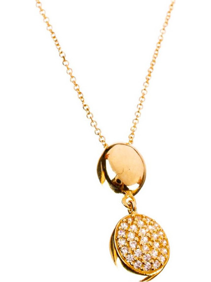 Κολιέ Κίτρινο Χρυσό κ14 με Zircon Psomas KL2718