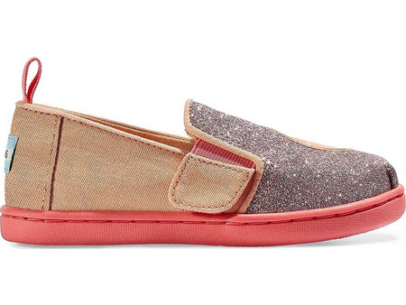 TOMS PINK IRIDESCENT GLIMMER / PRINT 10016428 ΠΟΡΤΟΚΑΛΙ