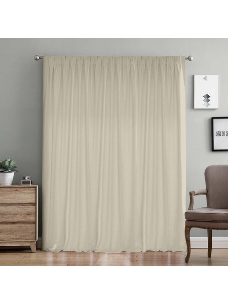 Lino Home Κουρτίνα με Τρέσα 300x275 Samos C91034 Beige 8000000857