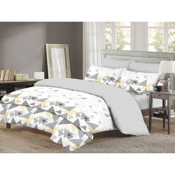 Γαρύφαλλο Σετ Σεντόνια King Size Βαμβακερά 240x260 Patchwork Λευκά