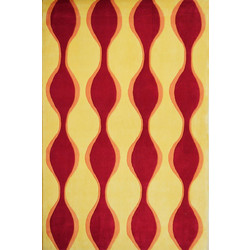 Sprintzio Χειροποίητο Χαλί Ορθογώνιο 160x230cm Disco 31 Yellow - Red