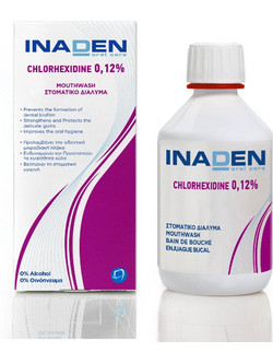 Inaden Chlorhexidine 0.12% Στοματικό Διάλυμα για Προστασία Ούλων Κατά της Πλάκας 250ml