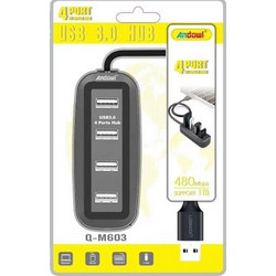 ANDOWL Q-M603 USB Hub 3.0 USB-A με 4 Θύρες USB-A