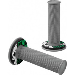 Lampa ΧΕΡΟΥΛΙΑ MOTO DONUT OFF-ROAD ΓΚΡΙ/ΠΡΑΣΙΝΟ 22MM+25MM 12CM 2ΤΕΜ