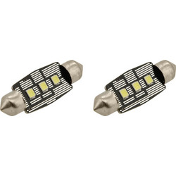 Λάμπες LED λευκό φως Can Bus 12V 3W 11x38mm SV8.5 2τμχ