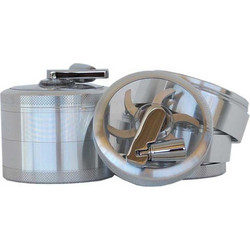Μύλος Grinder Τρίφτης Αλουμινίου Hammercraft Ασημί 55mm - 4 Parts