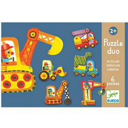 Παιδικό Puzzle Djeco Ζωάκια & Οχήματα Articulo 2x6 Κομμάτια