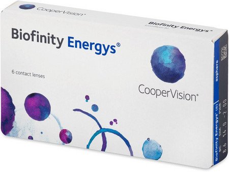 Cooper Vision Biofinity Energys Μηνιαίοι Φακοί Επαφής Σιλικόνης Υδρογέλης με Blue Blocker 6τμχ
