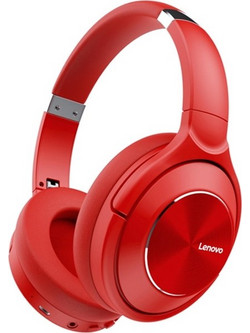 Lenovo HD700 Ασύρματα Bluetooth Ακουστικά Sports Over Ear με Noise Canceling Κόκκινα