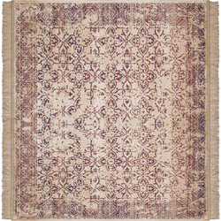 Contento Matteo Σουβερ Βινυλίου 105x105 Vintage Persian Faded - Καφέ (Σετ 4 τεμαχίων)