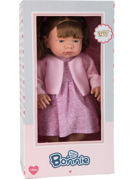 Ledy Toys Διαδραστική Κούκλα Βινυλίου Με Ήχους & Φορεματάκι Για Ντύσιμο