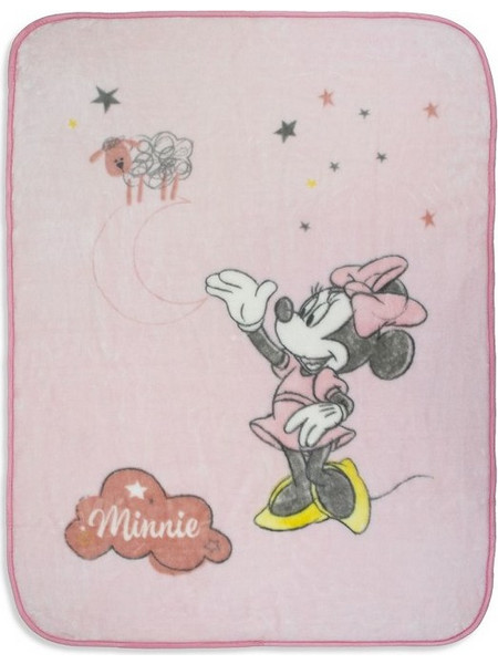 Interbaby Disney Rachel Counting Sheeps Minnie Κουβέρτα Βελουτέ 110x140 Ροζ