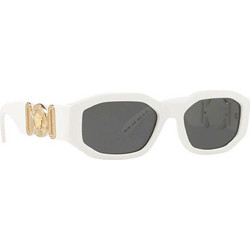 Versace VE4361 401/87 Γυναικεία Γυαλιά Ηλίου Οβάλ Κοκάλινα Λευκά με Μαύρο Polarized Φακό