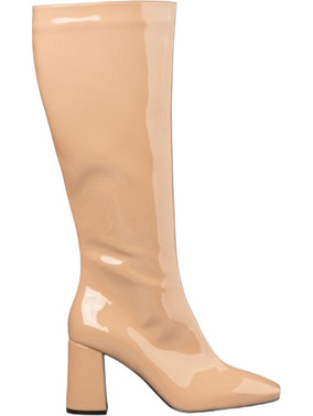 Envie Γυναικεία Μπότα Squere Toe Shinny Ε02-14050 Μπέζ
