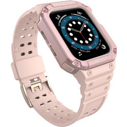 Hurtel Armored Θήκη & Λουράκι Σιλικόνης Pink (Apple Watch 42 / 44 / 45mm)