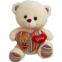 LV-005 ΛΟΥΤΡΙΝΟ ΑΡΚΟΥΔΑΚΙ ΑΓΑΠΗΣ LOVE YOU 42CM ΜΠΕΖ