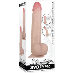 Evolved Novelties Flex Skin Poseable Ρεαλιστικό Dildo με Βεντούζα & Όρχεις 22.8cm Light