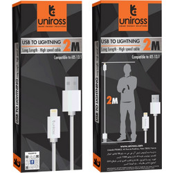 Uniross Καλώδιο USB σε Lightning 2 μέτρα, High Speed, Συμβατό με όλες τις συσκευές