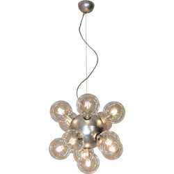 Home Lighting Marte Κρεμαστό Φωτιστικό Οροφής Πολύφωτο Ασημί 77-4125
