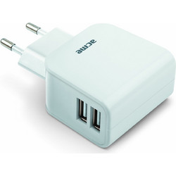 Acme Φορτιστής Χωρίς Καλώδιο με 2 Θύρες USB-A White AC-CH12