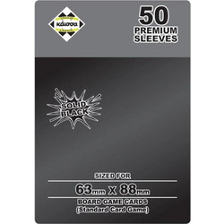 Premium Boardgame Sleeves 63x88mm 50pcs (Standard Size Card Game) (Solid Black)