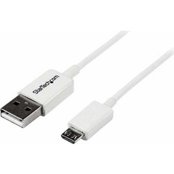 StarTech Regular USB 2.0 to micro USB Cable Λευκό 2m (USBPAUB2MW)