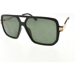 Enzo 2274 C1 Ανδρικά Γυαλιά Ηλίου Aviator Κοκάλινα Μεταλλικά Μαύρα με Πράσινο Polarized Φακό