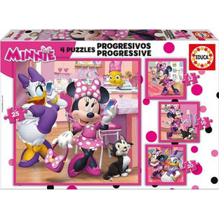 Παιδικό Puzzle Educa Disney Minnie Mouse 4 in 1 12 + 16 + 20 + 25 Κομμάτια