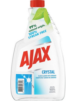 Ajax Crystal Clean Υγρό Τζαμιών Ανταλλακτικό 750ml