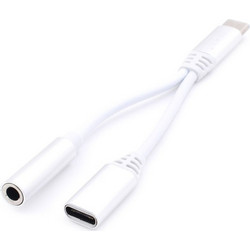 Αντάπτορας Ήχου USB Type-C σε Audio Jack 3.5mm AUX & USB Type-C Foyu FO-504 - Λευκό