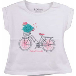 Losan Παιδικό T-Shirt Κοντομάνικο Λευκό 016-1200AL