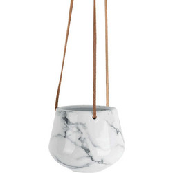 Present Time Marble Κρεμαστό Κασπώ Κεραμικό Λευκό 12.2x9.5cm PT3734WH