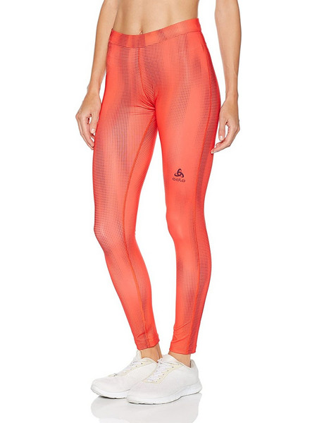 Odlo Ebe Long Trousers Γυναικείο Κολάν Μακρύ Ψηλόμεσο Πορτοκαλί 349341-70594
