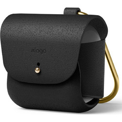 elago Leather Case Θήκη Δερμάτινη για AirPods 3rd Gen Μαύρο (EAP3LE-BK)