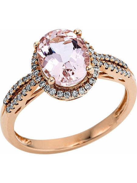Ροζ Χρυσός 14Κ - 1.24ct / 0.09ct