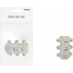 Charmly Super Cock Ring Ελαστικό Δαχτυλίδι Πέους Σιλικόνης 1.8cm Λευκό